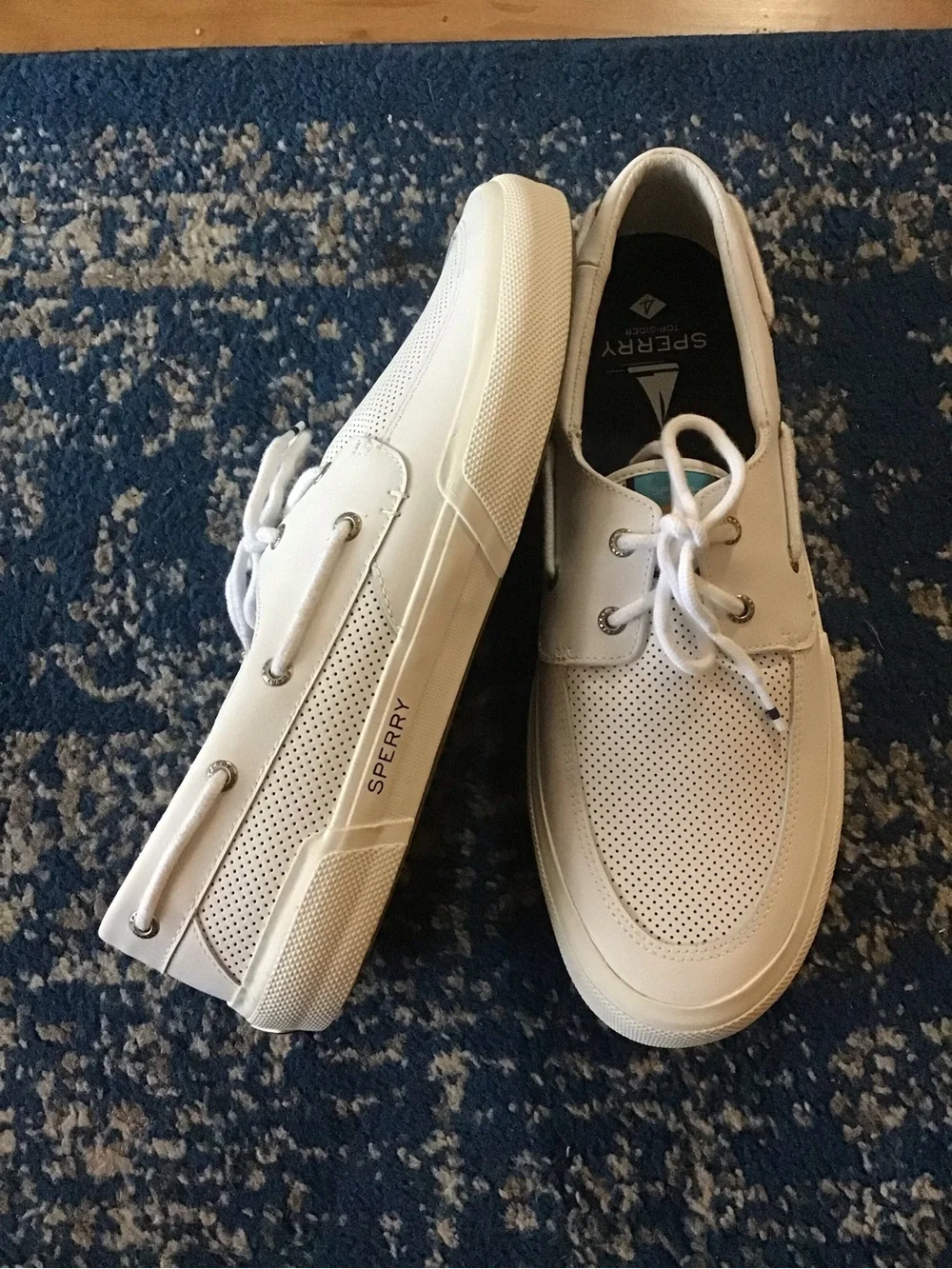 Sperry Soletide 2-Eye White Perforated Boat Sneakers